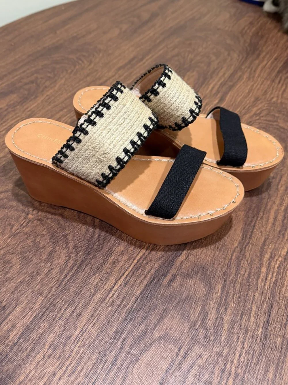 Chinese Laundry Platform Wedge Sandals Size 7